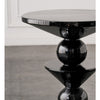 Adley Black Contemporary Round Side Table