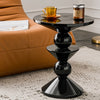 Adley Black Contemporary Round Side Table