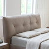 Allaun Suede Fabric Modern Upholstery Headboard Bed Frame