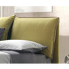 Ardent Yellow Velvet Modern Simple Bed Frame with Pillows