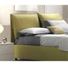 Ardent Yellow Velvet Modern Simple Bed Frame with Pillows