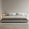 AxelChibi Check Blend Fabric Modern Simple Bed Frame