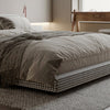 AxelChibi Check Blend Fabric Modern Simple Bed Frame