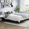 Ayla No Headboard Fabric Bed Frame with 2 Waist Pillows