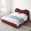 Bienne Velvet Curved Headboard Modern Bed Frame