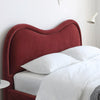 Bienne Velvet Curved Headboard Modern Bed Frame