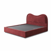 Bienne Velvet Curved Headboard Modern Bed Frame