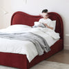 Bienne Velvet Curved Headboard Modern Bed Frame