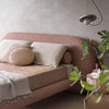 Birch Boucle Fabric Minimalism Modern Round Headboard Bed Frame