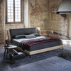 Bixby Modern Microfiber Leather+Linen Fabric Bed Frame