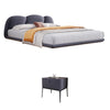 Ean Velvet Fabric Cloud Shape Floating Bed Frame