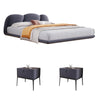 Ean Velvet Fabric Cloud Shape Floating Bed Frame