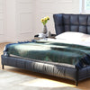 Chad Technical Fabric Wide Headboard Bed Frame