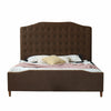 Chicory Velvet Fabric High Headboard Modern Bed Frame