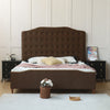 Chicory Velvet Fabric High Headboard Modern Bed Frame