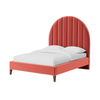 Devonte Velvet Fabric Vintage High Headboard Bed Frame