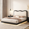 Dorsey Microfiber Leather Modern Floating Bed Frame