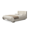 Dylan White Boucle Minimalist Bed Frame