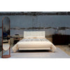 Dylan White Boucle Minimalist Bed Frame