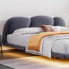 Ean Velvet Fabric Cloud Shape Floating Bed Frame