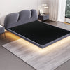 Ean Velvet Fabric Cloud Shape Floating Bed Frame