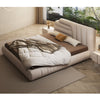 Estonia Suede Fabric Modern Upholstered Headboard Bed Frame