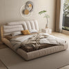 Estonia Suede Fabric Modern Upholstered Headboard Bed Frame