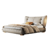 Euroa Suede Fabric Wide Upholstered Headboard Luxury Bed Frame