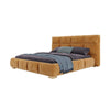 Hassan Suede Fabric High Headboard Bed Frame