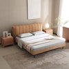 Heron Microfibre Leather Modern Bed Frame with Black Metal Feet