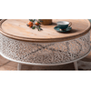 Ixtli Retro Openwork Carved Round Side Table