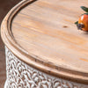 Ixtli Retro Openwork Carved Round Side Table