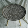 Jabre Moroccan style Flower Pattern Round Side Table