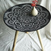 Jabre Moroccan style Flower Pattern Round Side Table