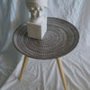 Jacquard  Moroccan style Stripe/Dot Pattern Round Side Table