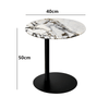 Jada Marble Modern Round Side Table