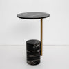 Kami Round Marble Top Side Table with Marble Base