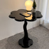 Kanoa Black/White Flower Shaped Modern Side Table