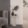 Kanoa Black/White Flower Shaped Modern Side Table