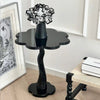 Kanoa Black/White Flower Shaped Modern Side Table