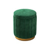 Jocelyn Flannelette Round Ottoman Storage Vanity Stool in Multi-color