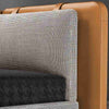 Stephen Microfiber Leather / LInen fabrics Luxury Spliced Headboard Bed Frame