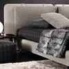 Stephen Microfiber Leather / LInen fabrics Luxury Spliced Headboard Bed Frame