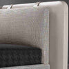 Stephen Microfiber Leather / LInen fabrics Luxury Spliced Headboard Bed Frame