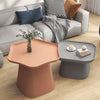 Patli Plastic Side Table in Pink/Yellow/Gray