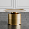 Amare Carbon Steel Gold Round Side Table