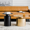 Amare Carbon Steel Black Round Side Table