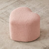 Heart Shaped Boucle Pink Ottoman-in stock