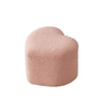 Heart Shaped Boucle Pink Ottoman-in stock