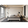 Yana Boucle Minimalist Shaped Headboard Bed Frame